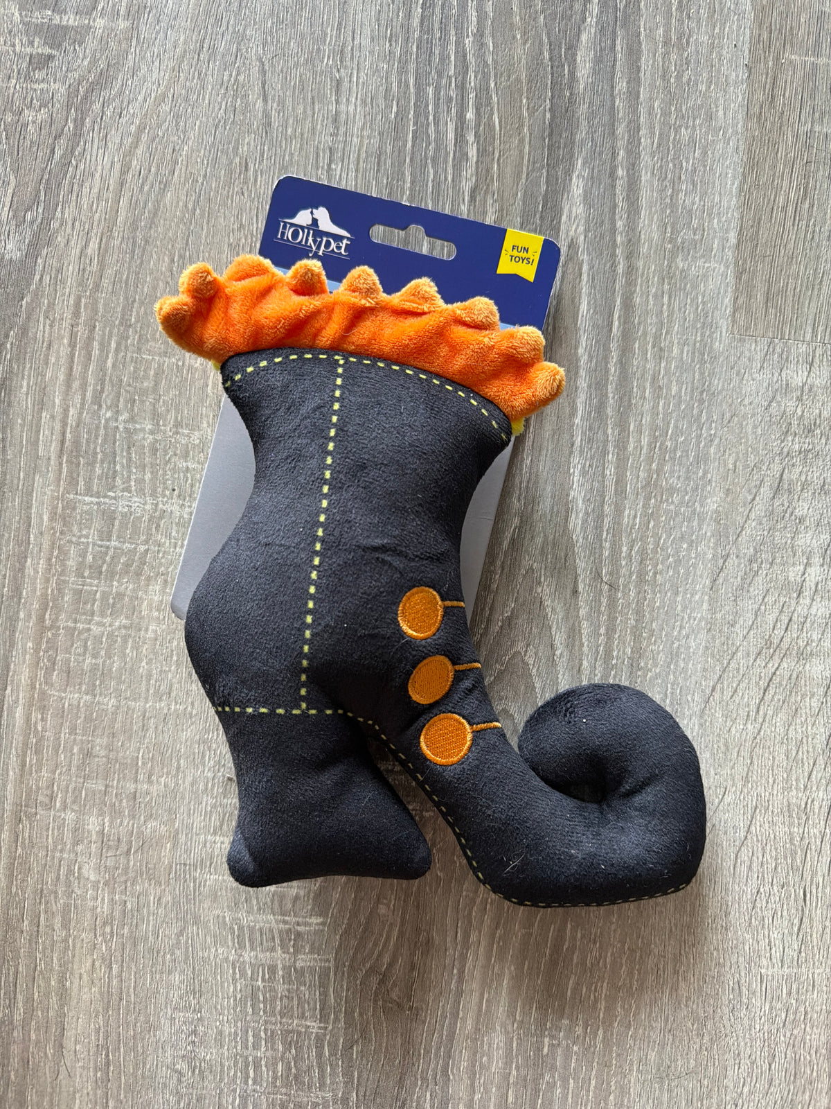 Gioco Halloween Stivaletto della Strega per Cani – Peluche Sonoro con Squeak