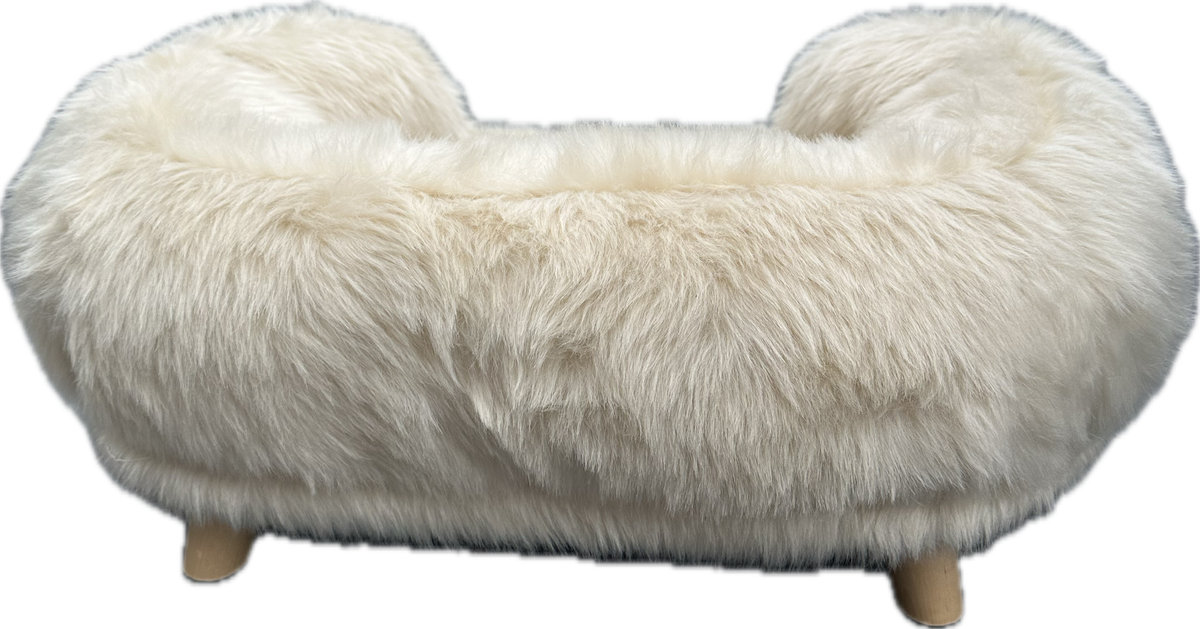 Cuccia Nuvola Nordic Style – Divanetto in Eco Pelliccia Bianca per Cani e Gatti