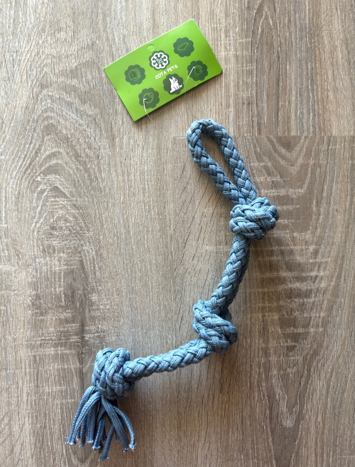 Corda Azzurra con Tre Nodi e Frange