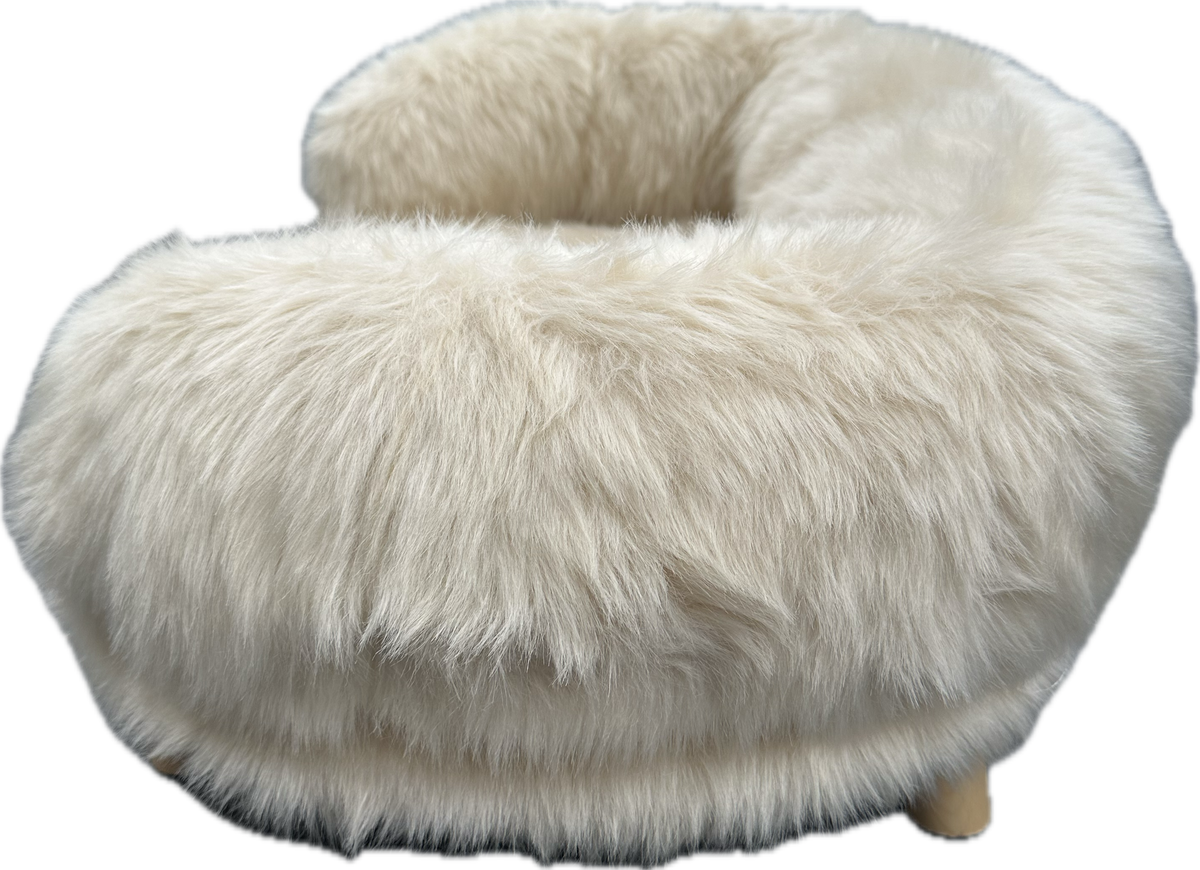 Cuccia Nuvola Nordic Style – Divanetto in Eco Pelliccia Bianca per Cani e Gatti