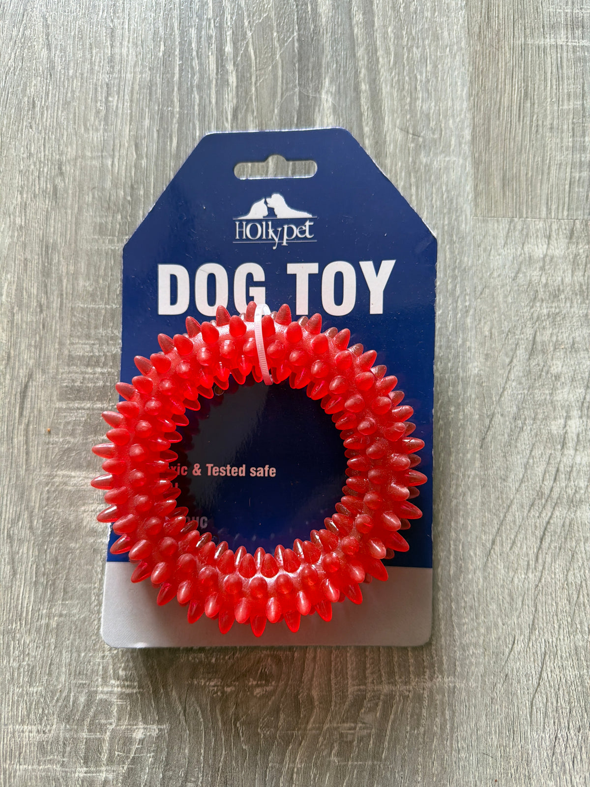 Anello da Masticare per Cani in Gomma Rossa con Rilievi