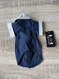 Carica l'immagine nel visualizzatore della galleria, Camicia per Cani Trilly Tutti Brilli – Blu Navy e Azzurro con Colletto e Tasche – Taglia XS
