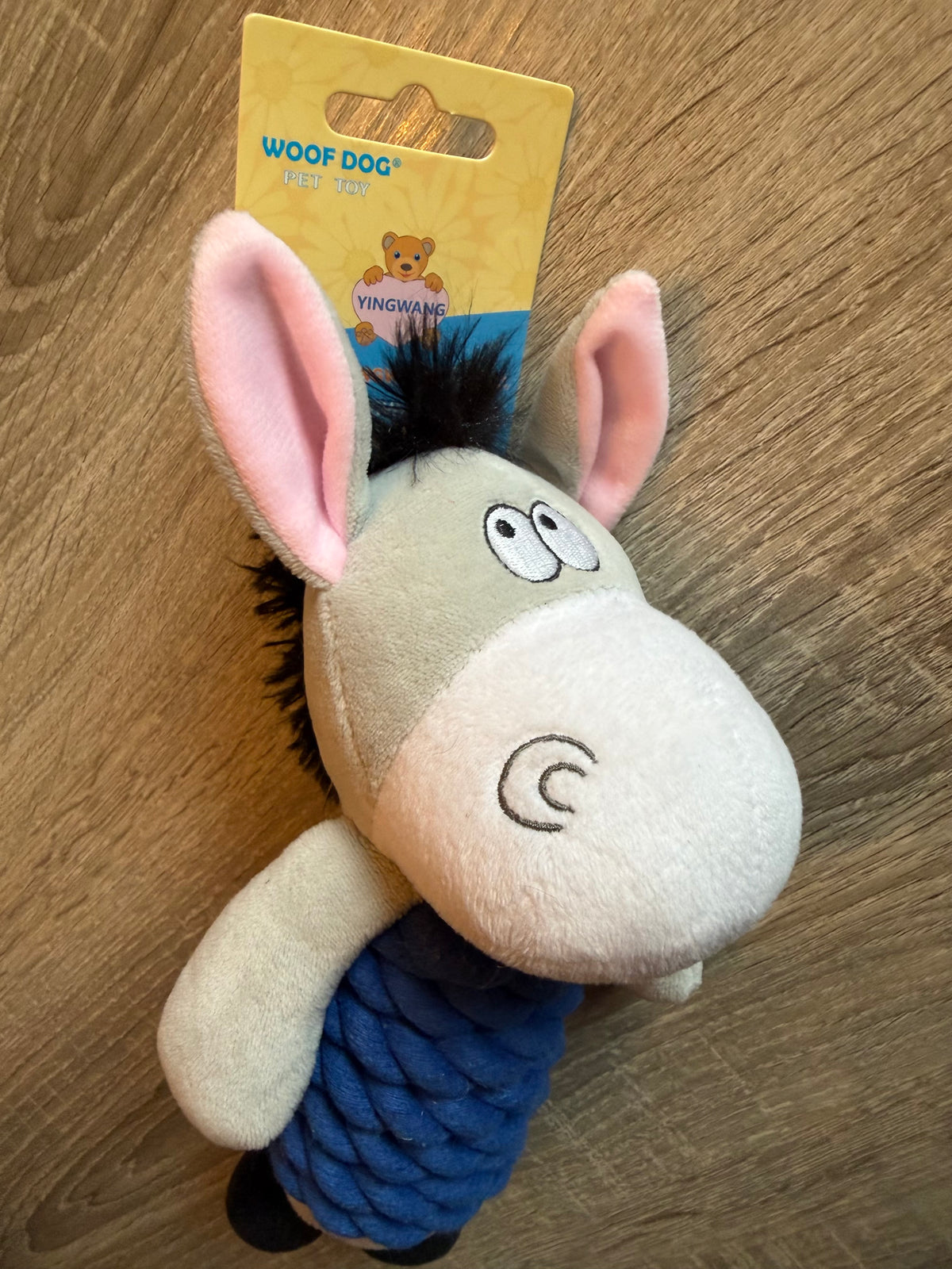 Asinello Blue Rope – Peluche con Corda per Cani
