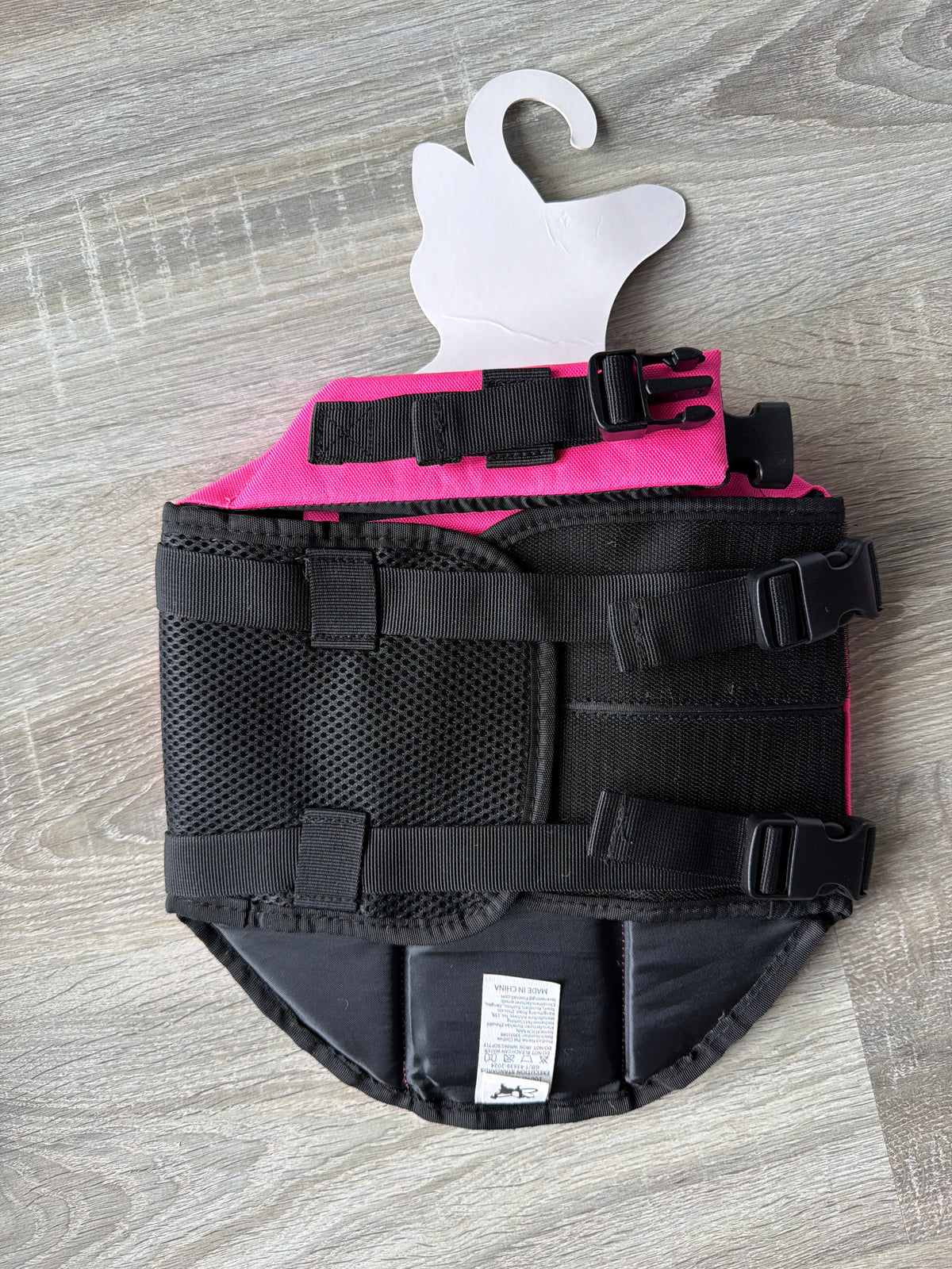 Giubbotto Salvagente per Cani Fucsia e Nero – Taglia S (30 cm)