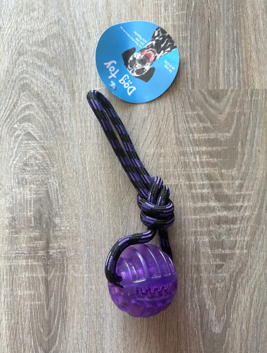 Gioco Corda Nera e Viola con Pallina Testurizzata