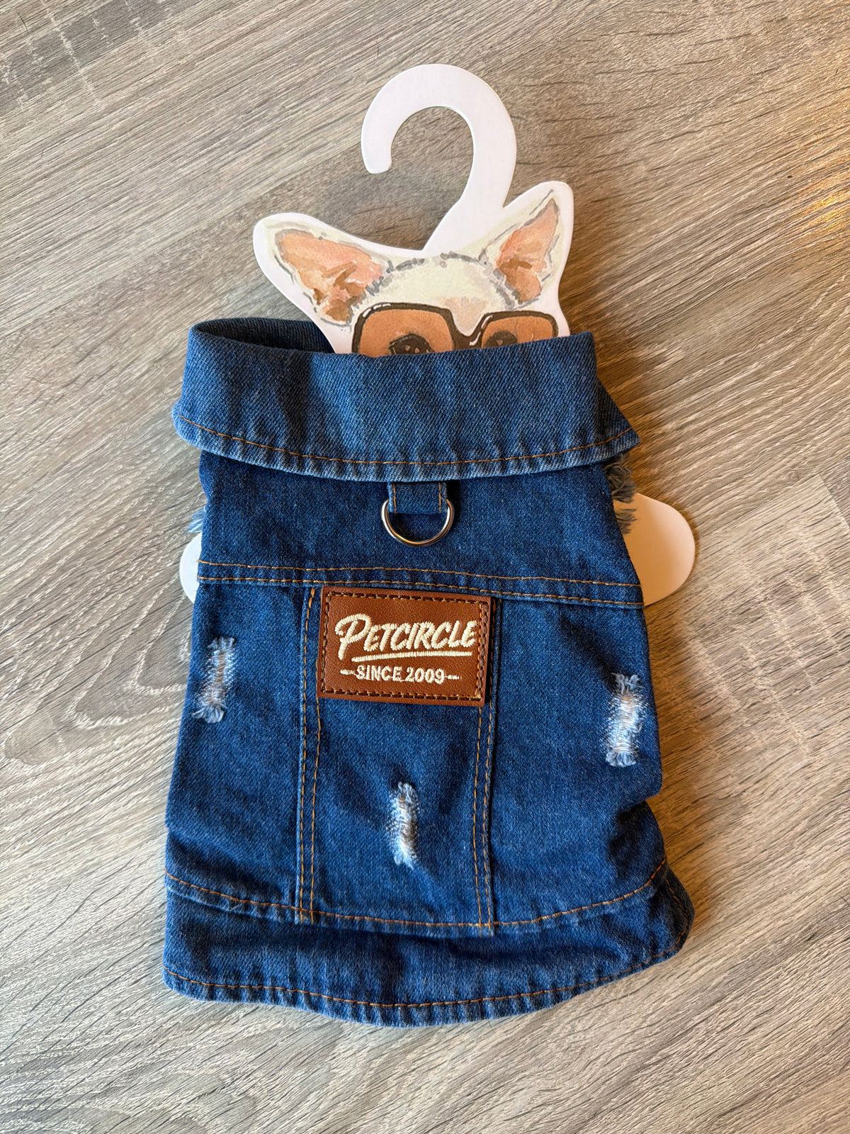 Giubbottino Jeans per Cani – Denim Classic XS 25 cm