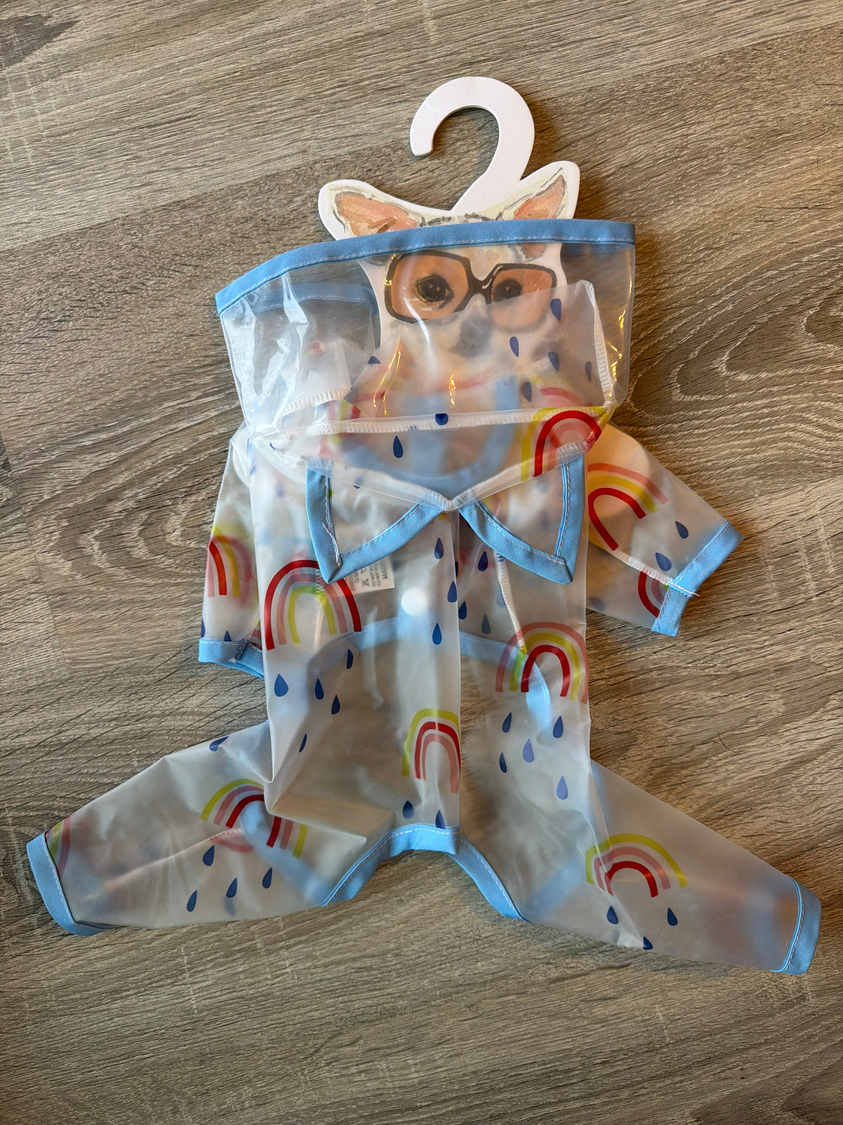 Impermeabile per Cani a 4 Zampe Rainbow & Hearts – XS 25 cm