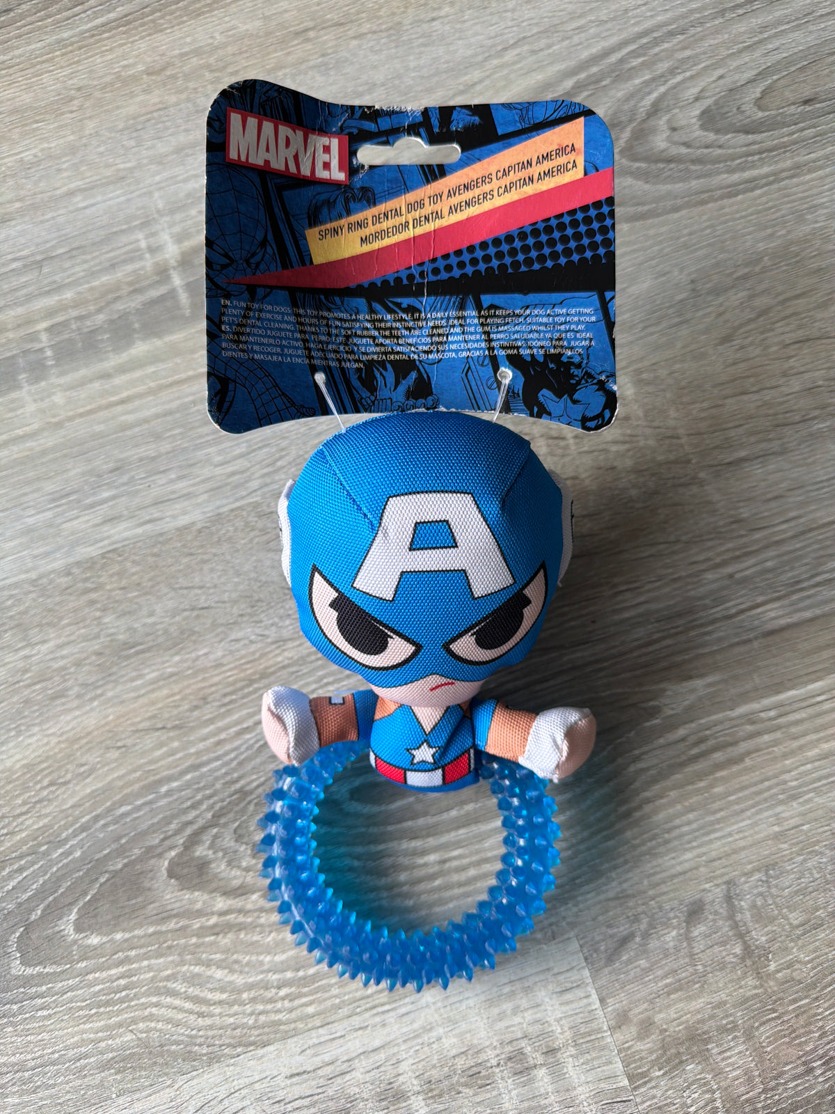 Gioco per Cani Marvel Captain America – Peluche con Anello da Mordere