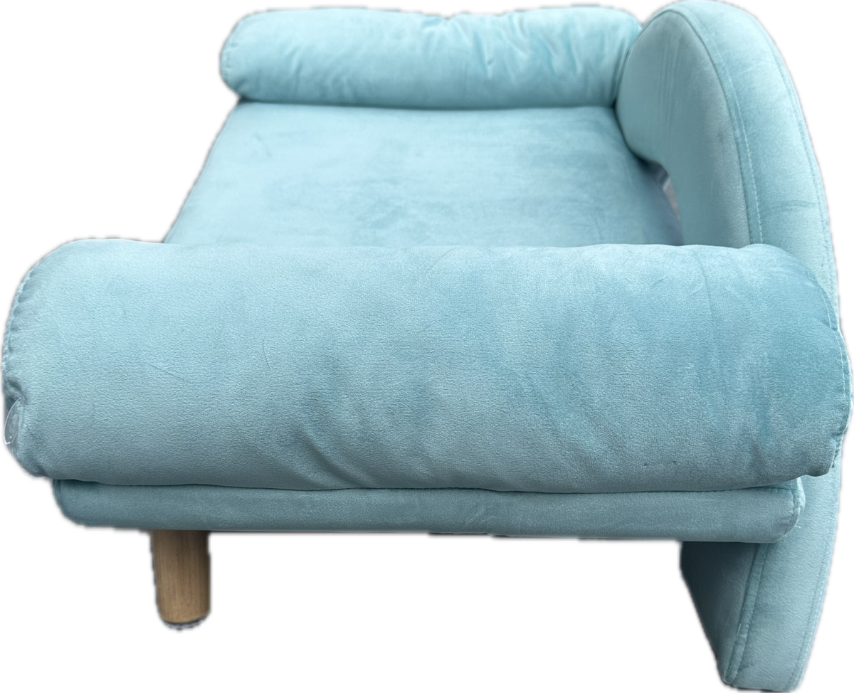 Poltroncina Relax Azzurra per Cani e Gatti – Design Elegante con Schienale