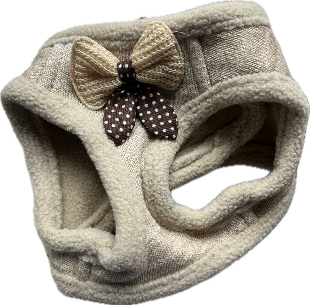 Pettorina Beige con Fiocco Elegante XS