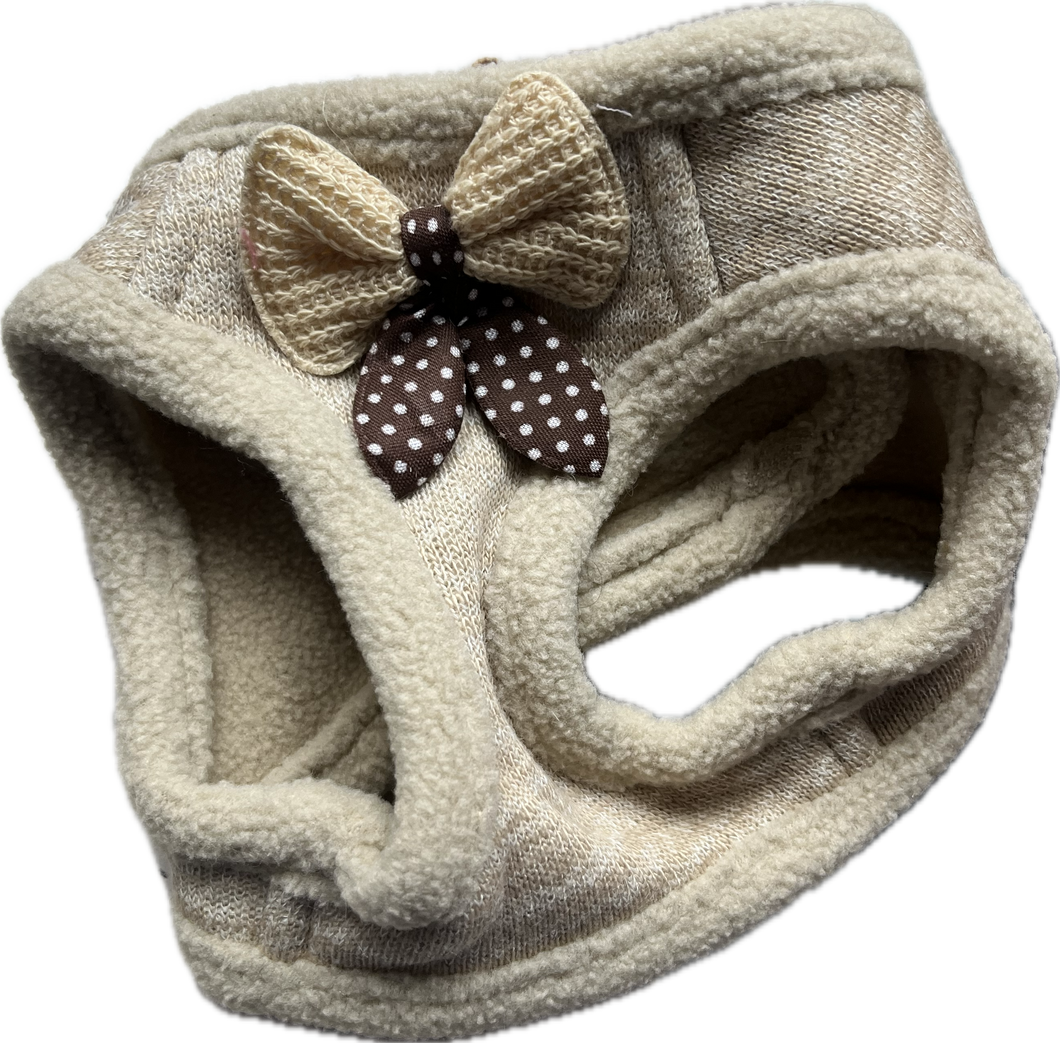 Pettorina Beige con Fiocco Elegante XS