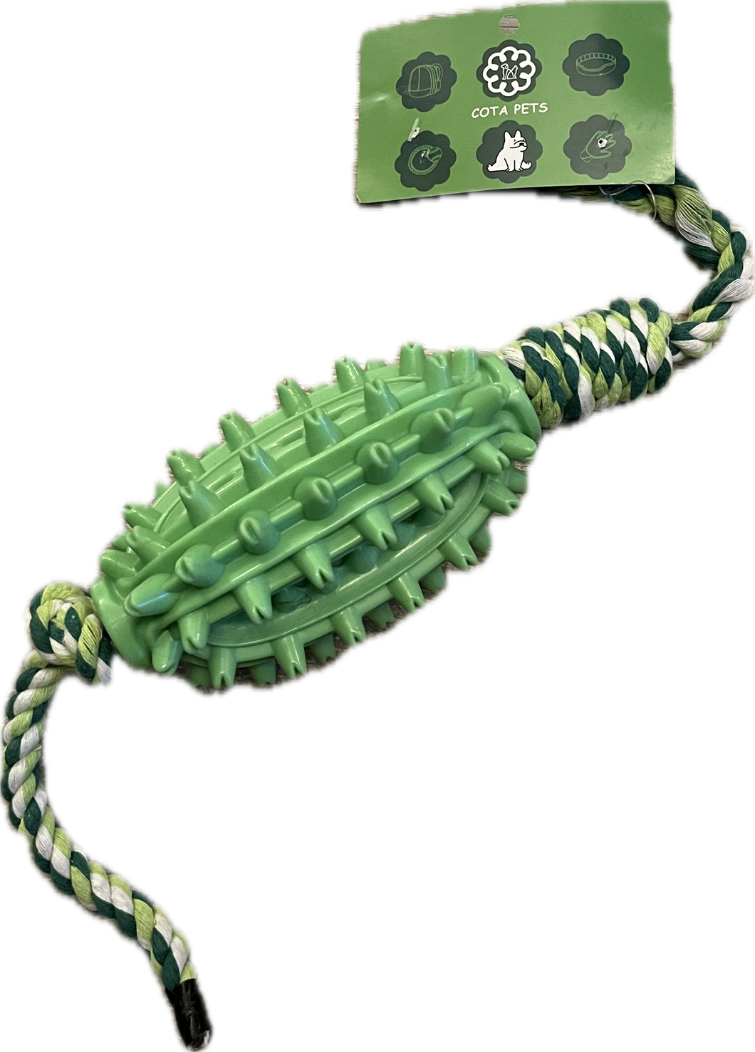 Gioco Dentale Verde con Corda per Cani