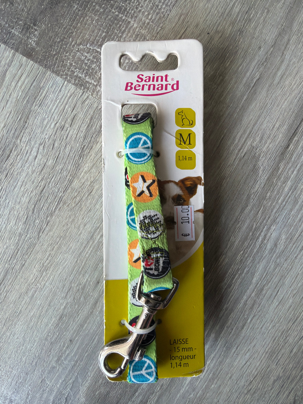 Guinzaglio per Cani Peace & Love Verde – 114 cm – Taglia M