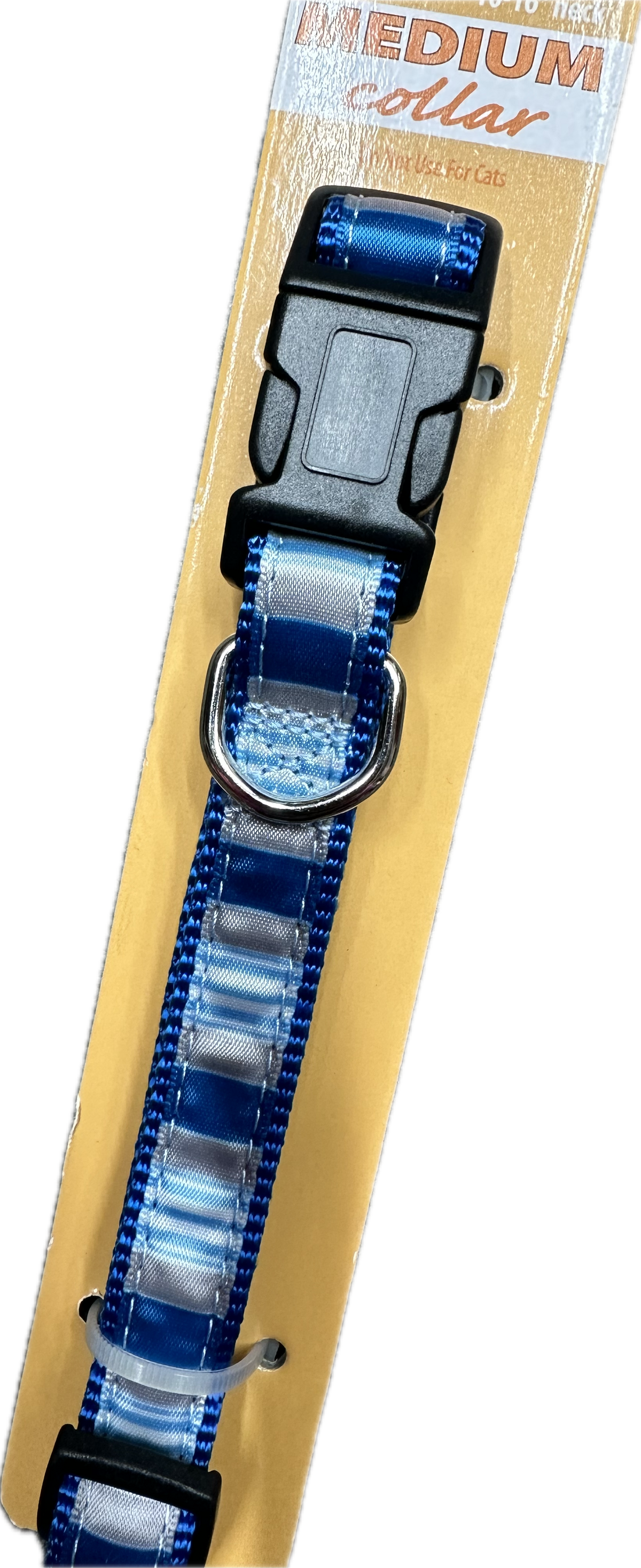 Collari Regolabile a Righe in Viola e Argento o Blu e Argento