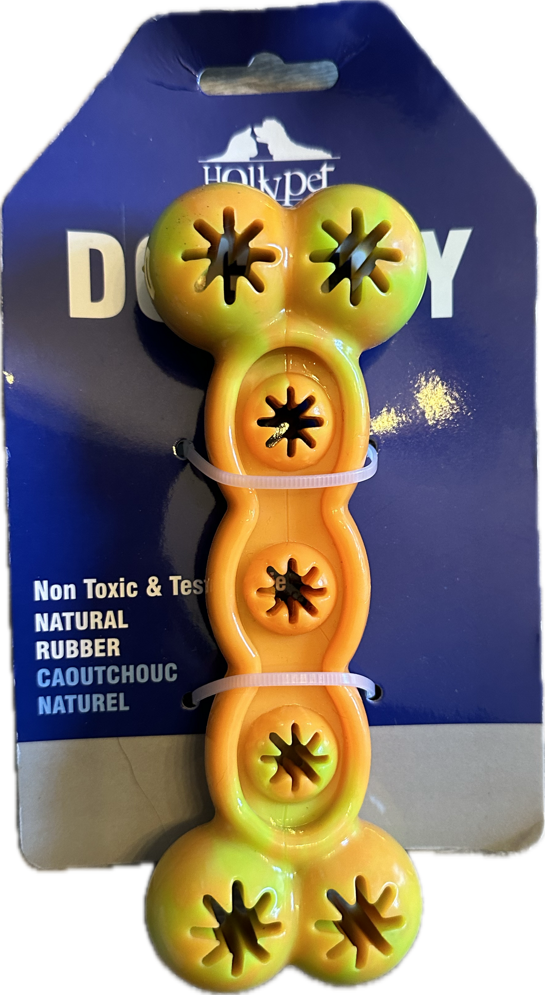 Gioco per cani con porta-snack a forma di doppia clava