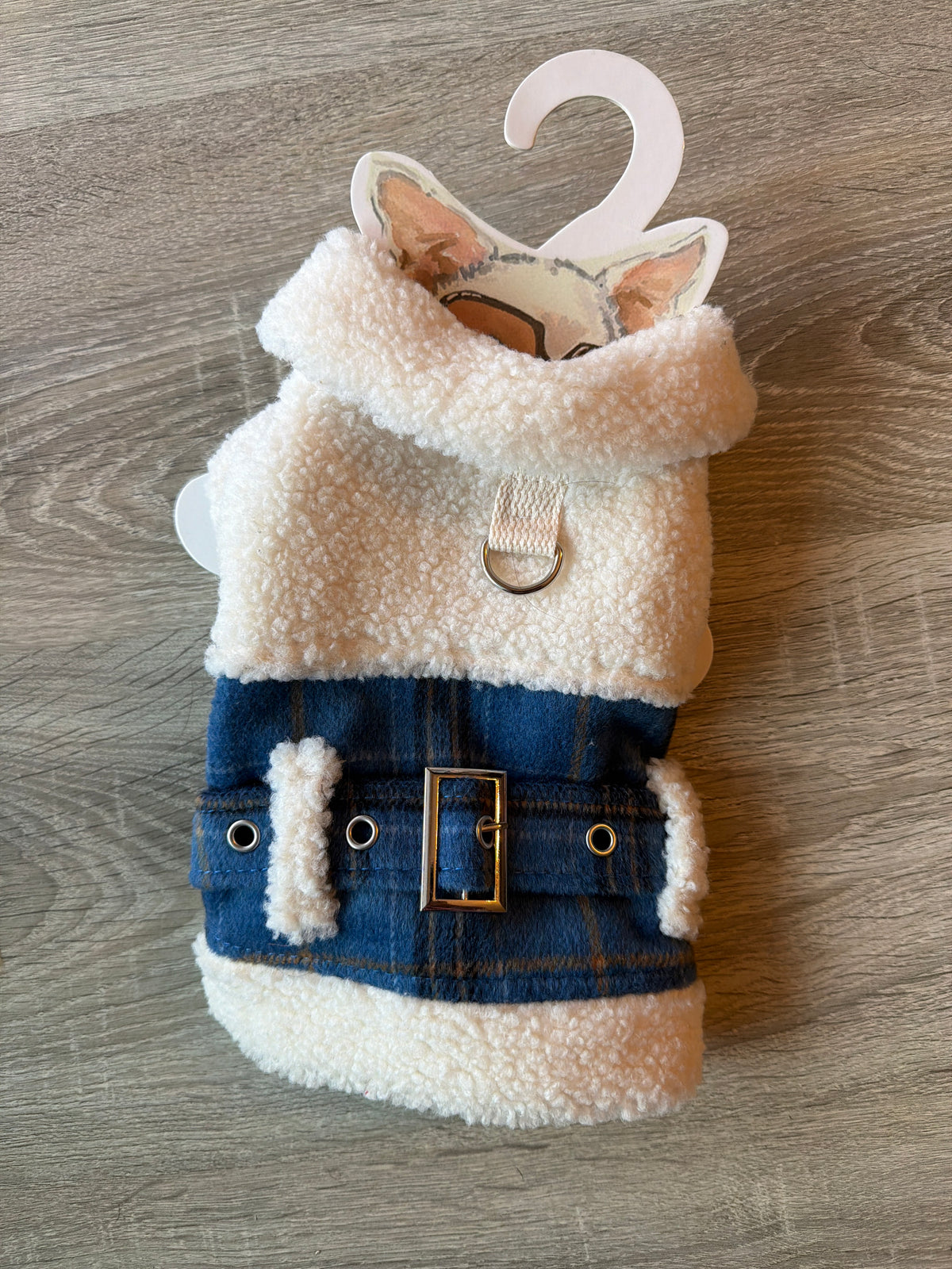 Giubbottino Jeans e Peluche per Cani – Denim Winter XS 25 cm