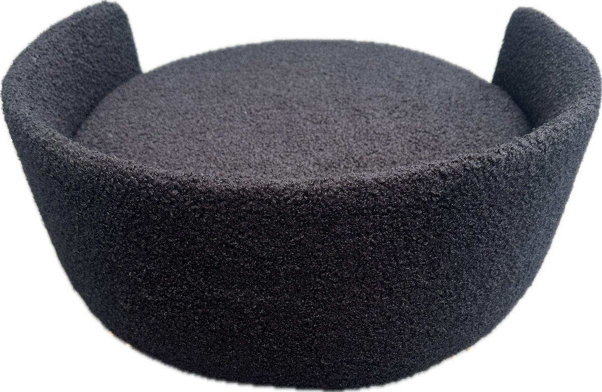 Divanetto Glamour Nero Bouclé – Eleganza e Comfort per Cani e Gatti