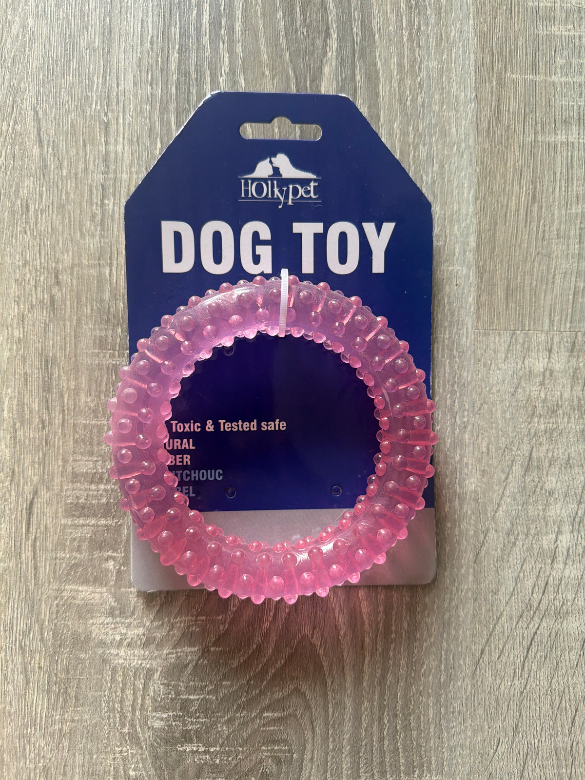 Anello da Gioco per Cani con Rilievi – Blu e Rosa