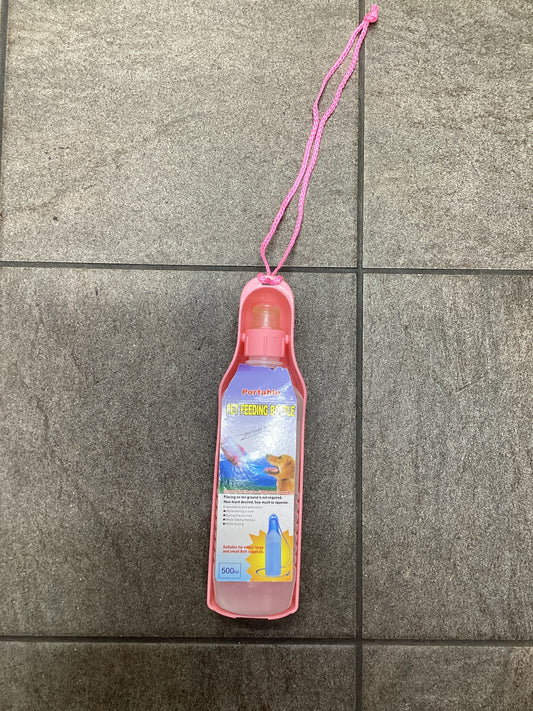 Borraccia portatile per acqua cane e gatto con ciotola integrata 500 ml