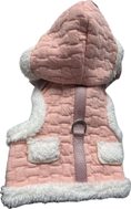 Carica l'immagine nel visualizzatore della galleria, Giubbottino Rosa Trapuntato con Pelliccia Sintetica - Taglia XS
