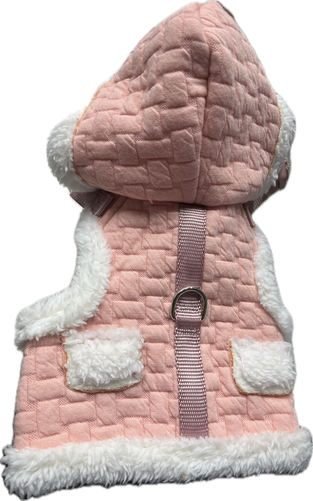 Giubbottino Rosa Trapuntato con Pelliccia Sintetica - Taglia XS