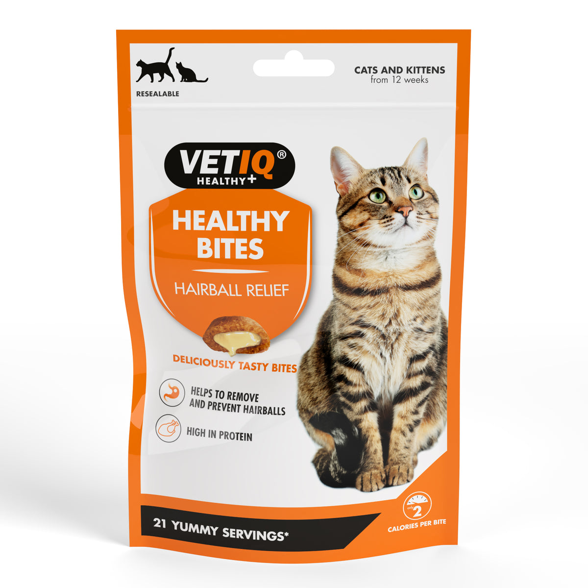 VETIQ Healthy Bites Hairball Relief – Snack anti-boli di pelo per gatti (40g)