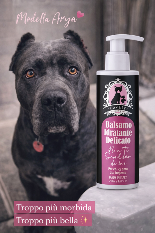Balsamo PROFESSIONALE “Non Ti Scordar di Me” LovEly – Idratante Delicato per Cani e Gatti | Districante Uso Frequente | Made in Italy 250ml