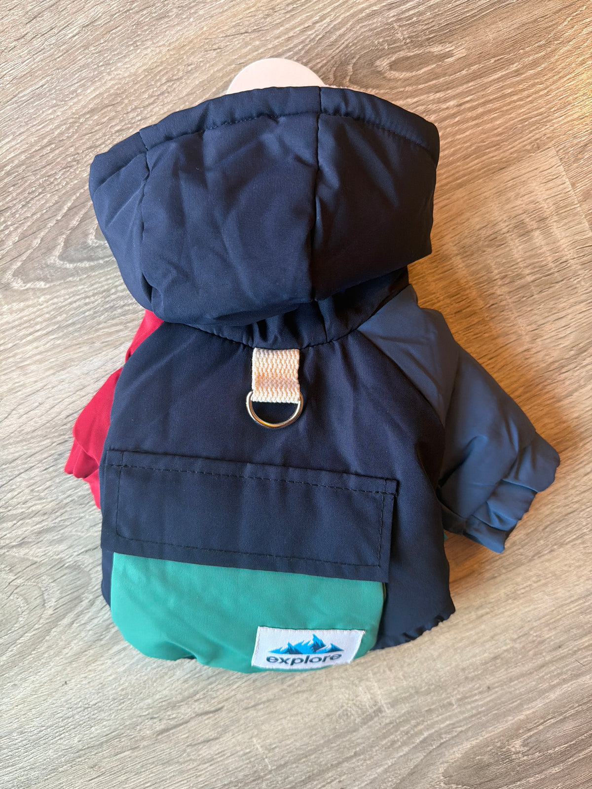 Giubbottino per Cani Urban Color Block con Cappuccio – XS 25 cm