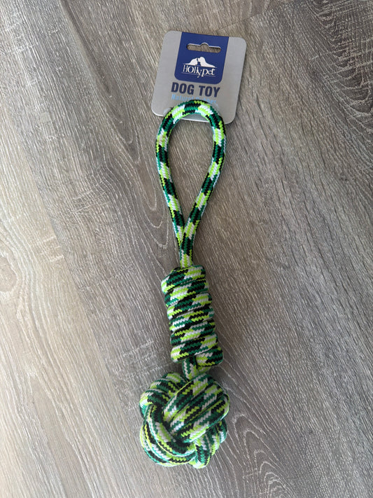 Gioco in Corda Intrecciata per Cani con Nodo e Anello