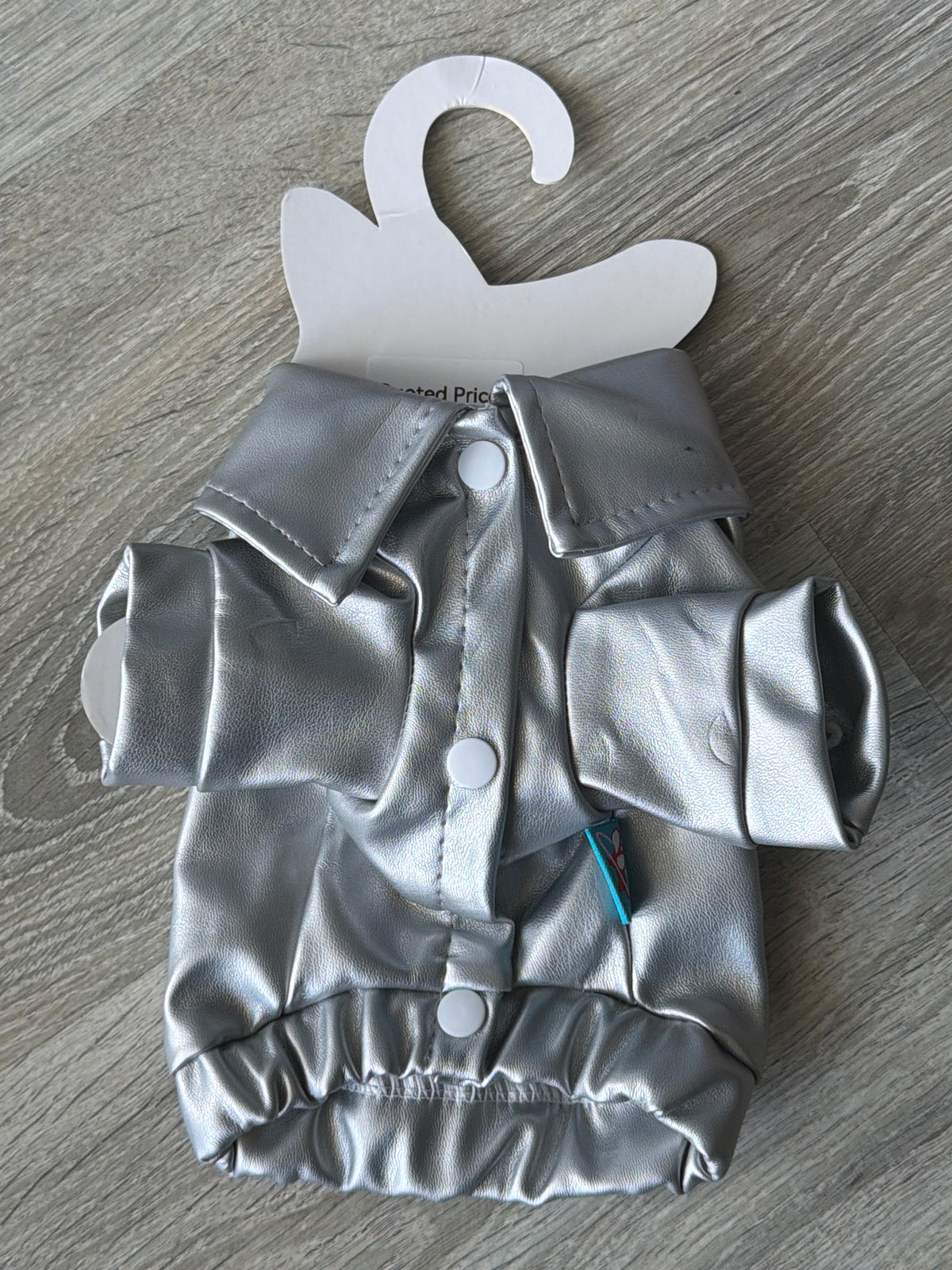 Felpa Space Mission per Cani Argentata Metallizzata – Taglia XS 25 cm