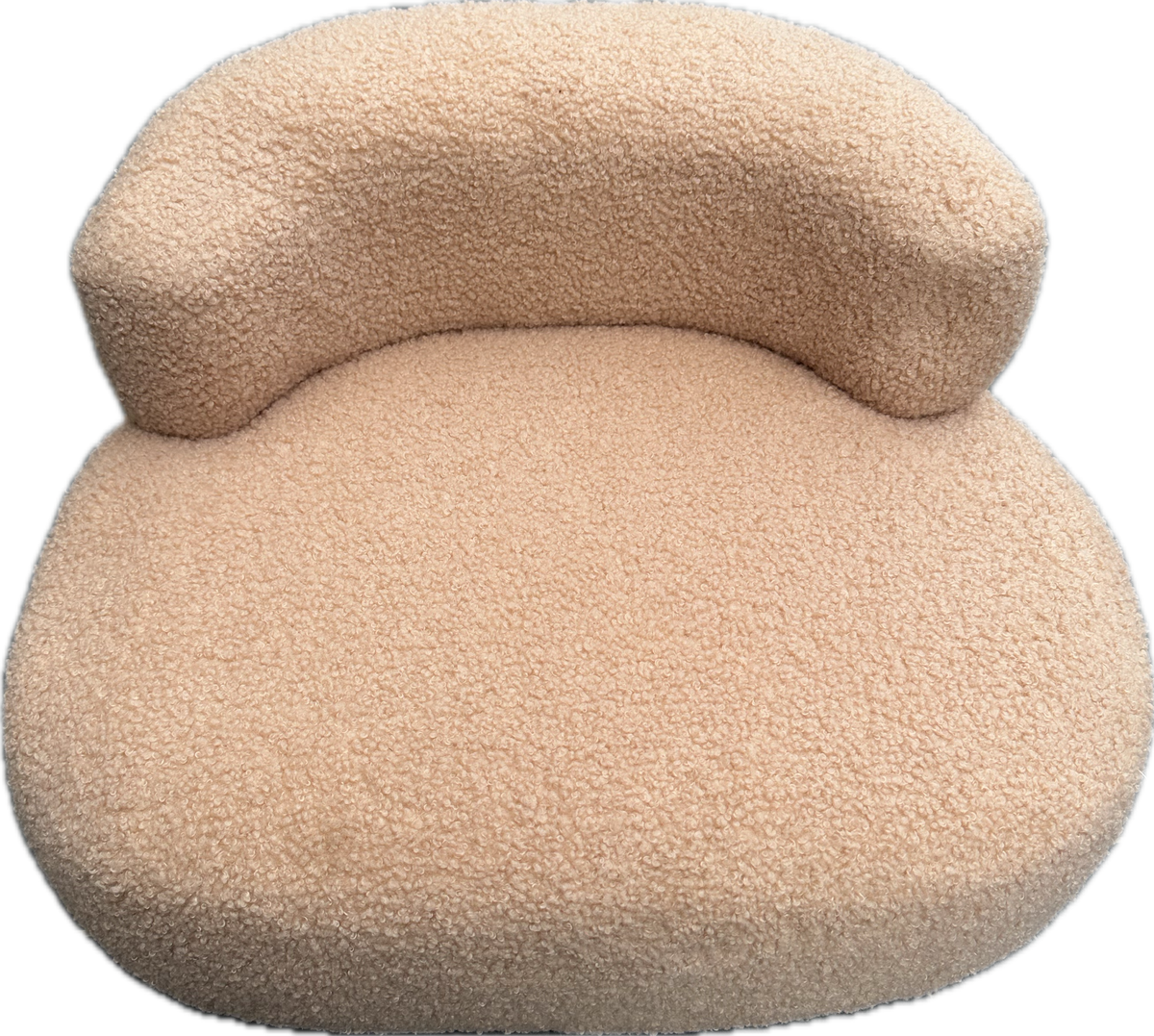 Cuccia Bouclé Soft Cream – Design Moderno in Tessuto Orsetto per Cani e Gatti