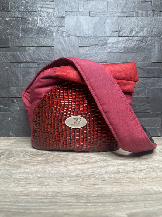 Borsa Trasportino Elegante Bordeaux per Cani e Gatti