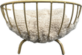 Carica l'immagine nel visualizzatore della galleria, Cuccia Rotonda Dorata con Cuscino Bouclé – Eleganza e Comfort
