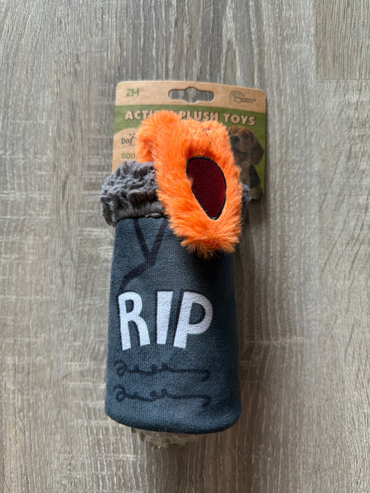 Gioco Halloween Zampa Zombie con Lapide RIP per Cani – Peluche Interattivo