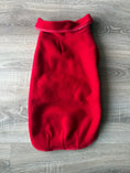 Carica l'immagine nel visualizzatore della galleria, Cappottino in Pile Rosso per Cani con Chiusura in Velcro
