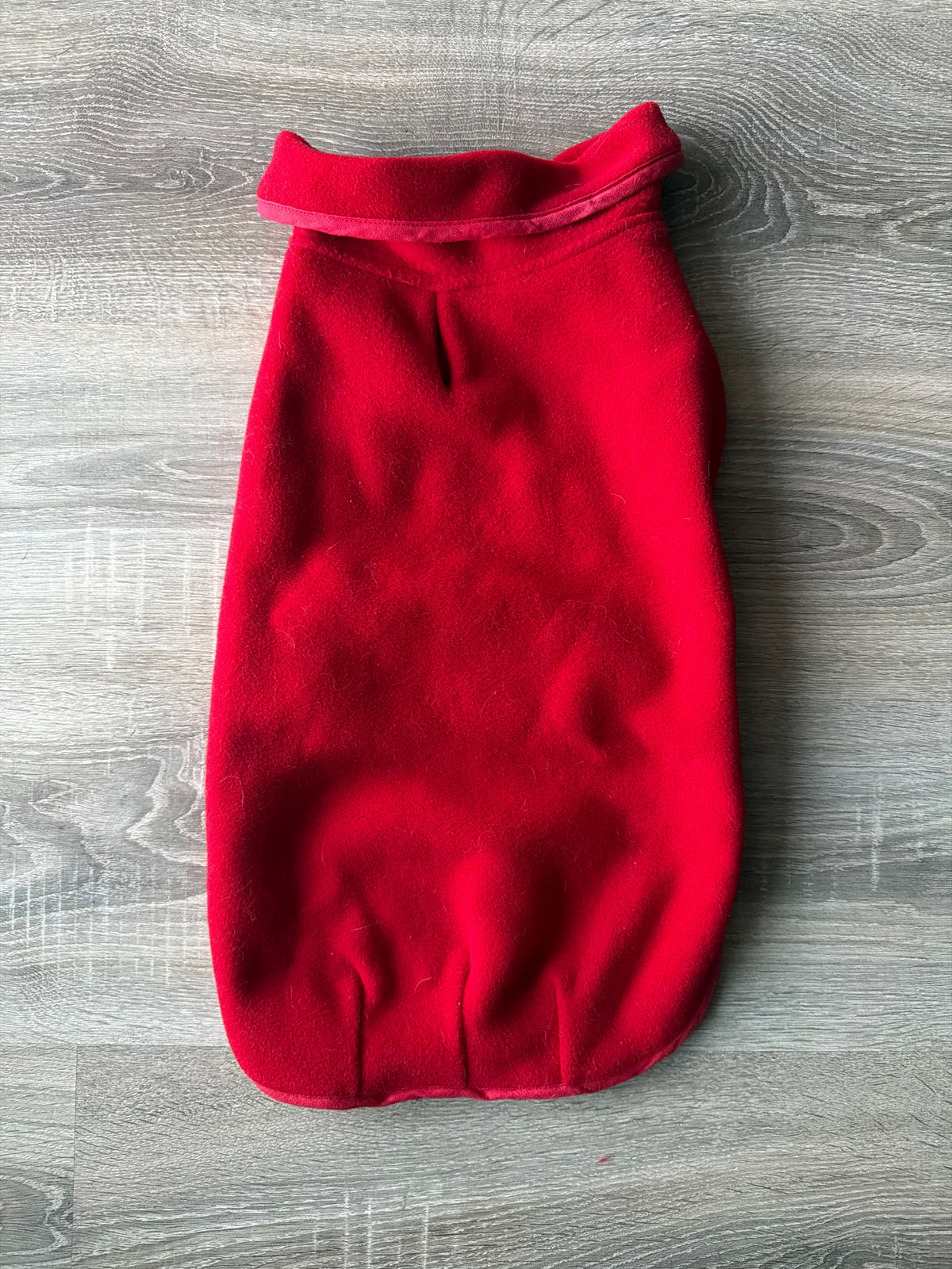 Cappottino in Pile Rosso per Cani con Chiusura in Velcro