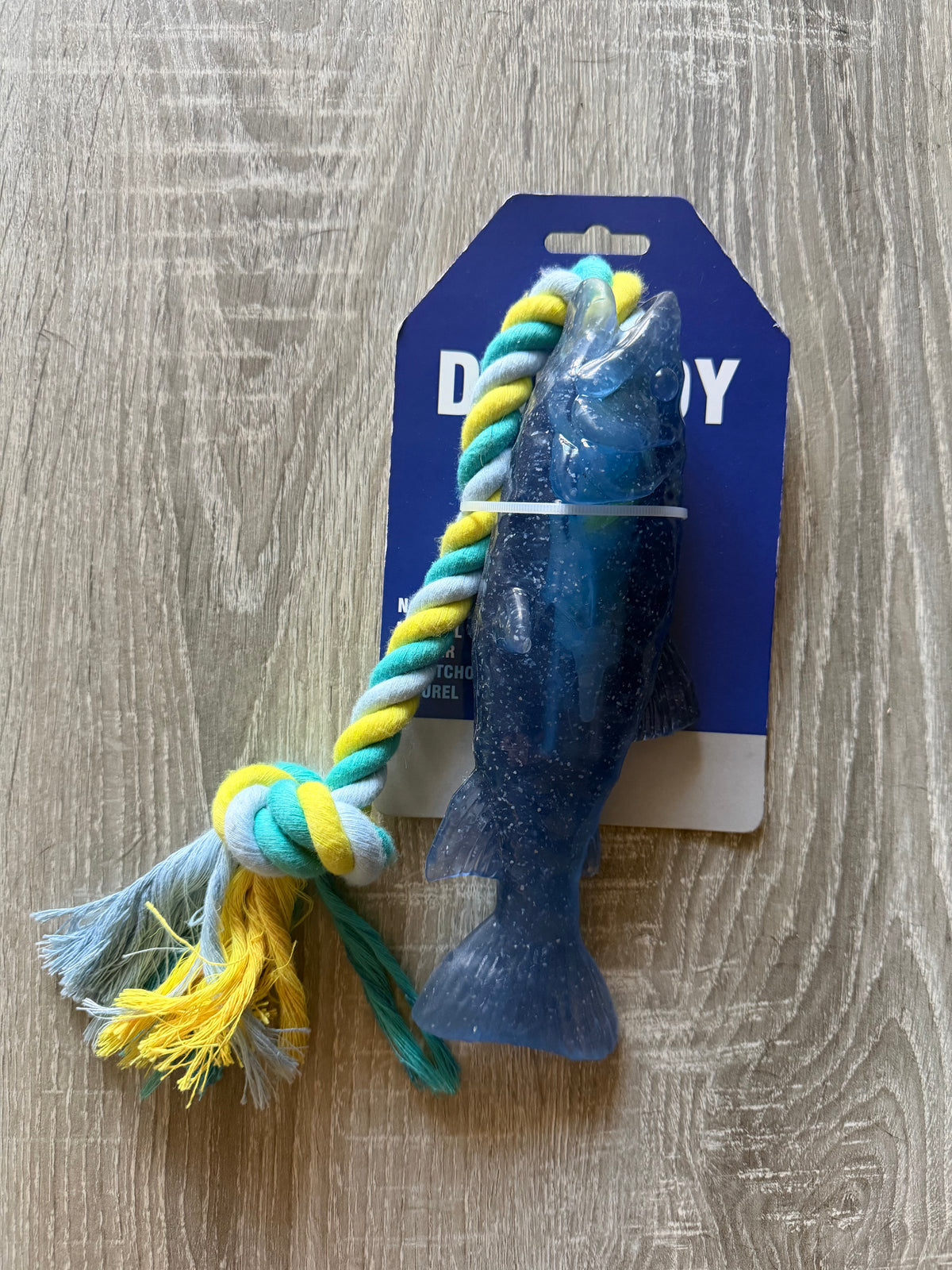 Pesce Blu con Corda Intrecciata per Cani – Gioco da Mordere e Tirare