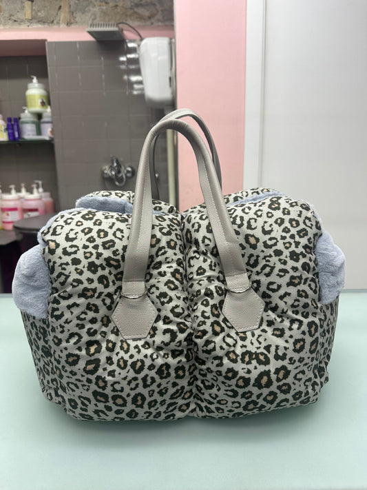 Borsa Trasportino Morbida con Stampa Leopardo