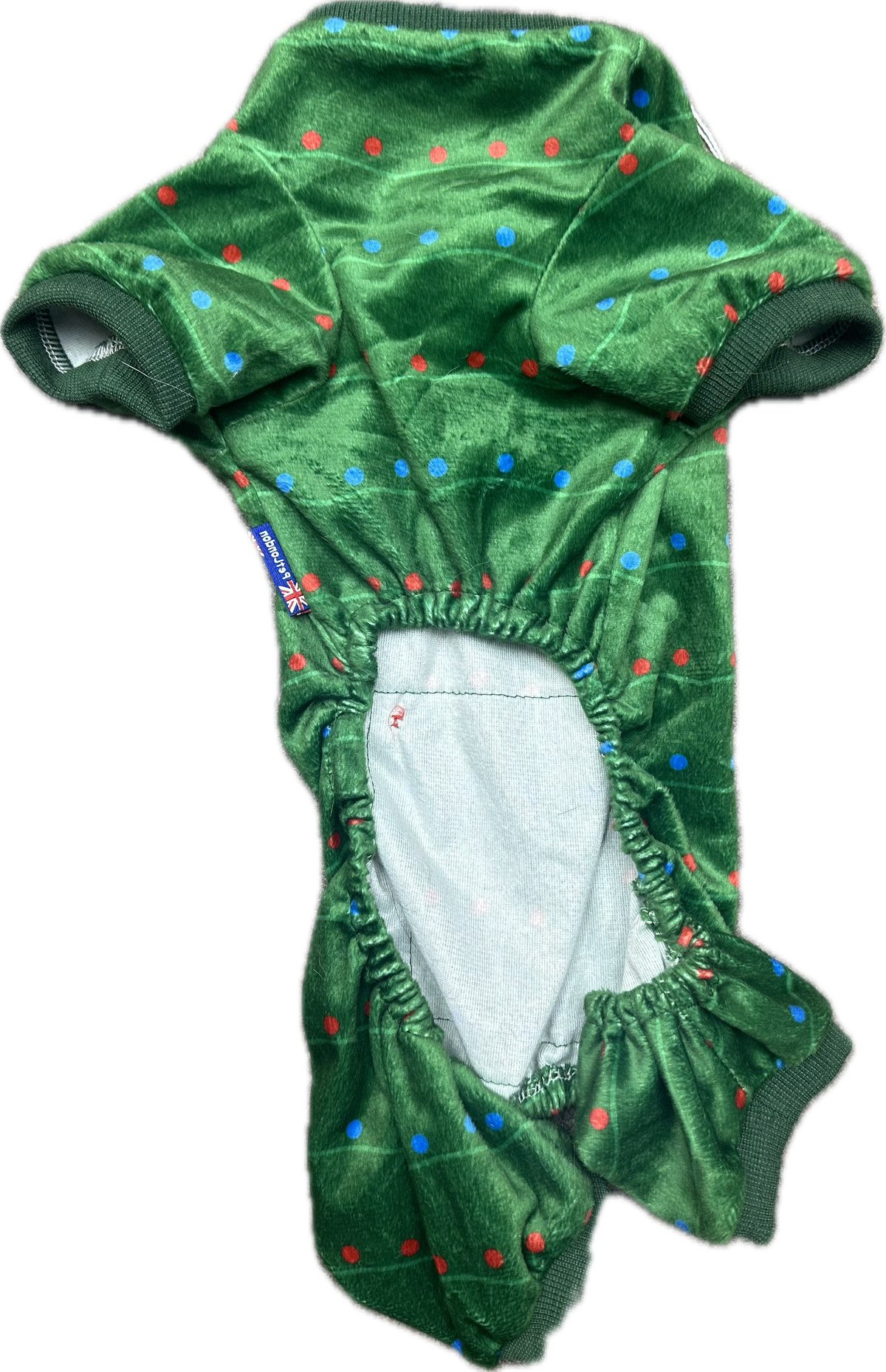 Pigiama Natalizio Verde per Cani - Taglia M