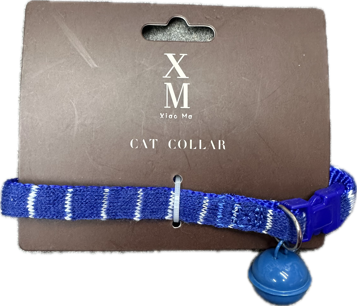 Collare per Gatti con Campanellino - Blu e Bianco