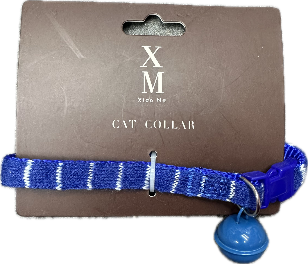 Collare per Gatti con Campanellino - Blu e Bianco