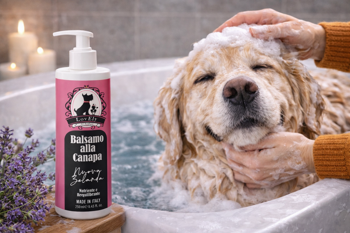 Set Shampoo + Balsamo alla Canapa Nuova Zelanda per Cani e Gatti