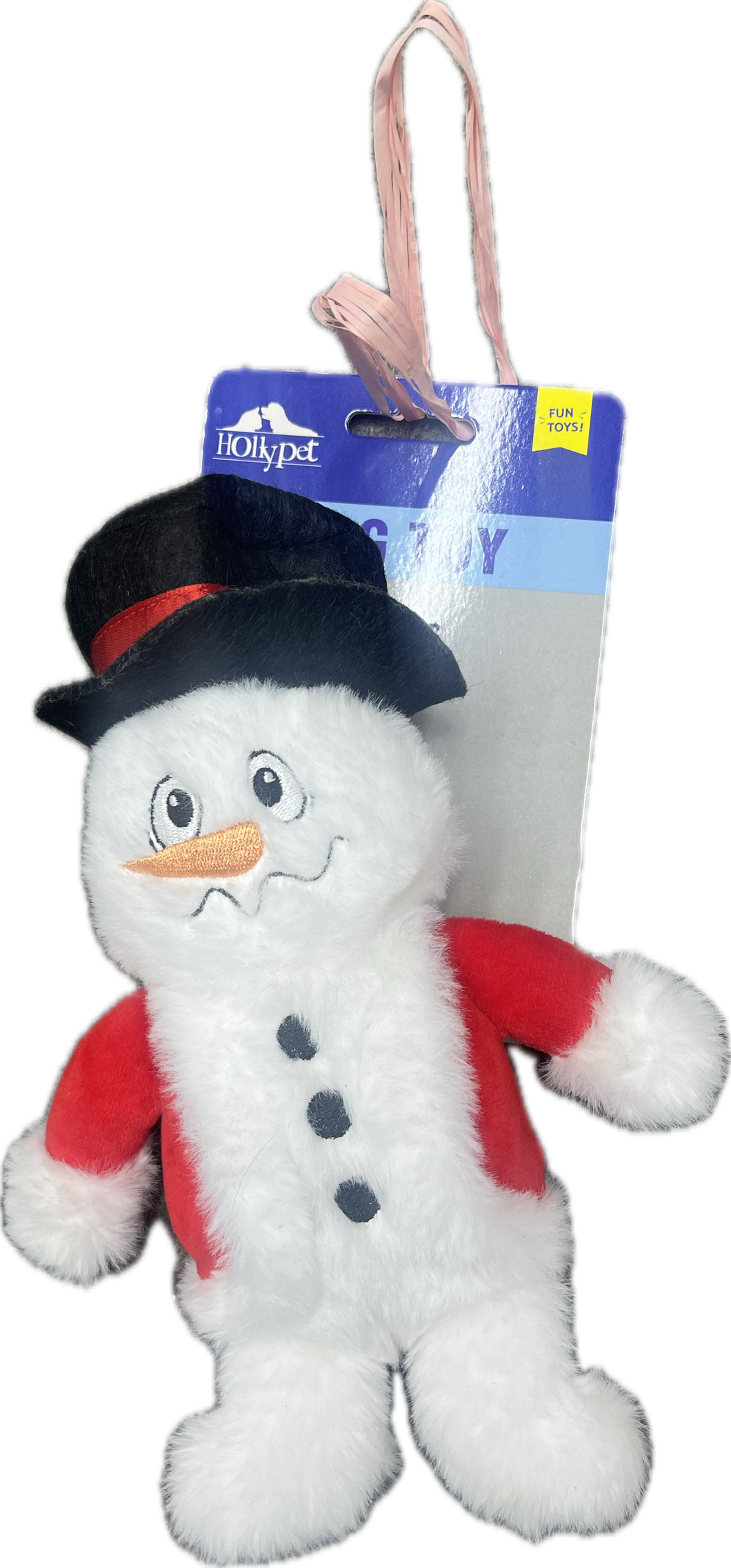 Gioco di Peluche Natalizio per Cani - Pupazzo di Neve Elegante