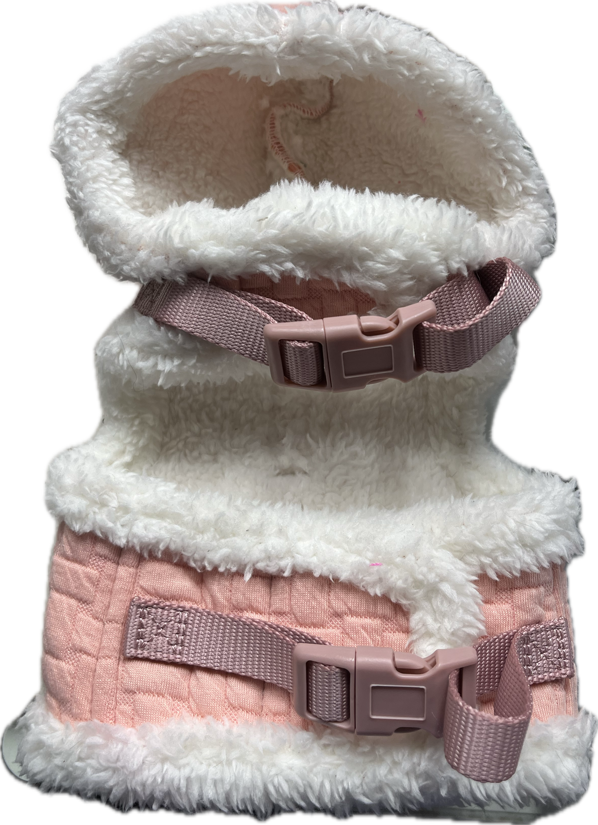 Giubbottino Rosa Trapuntato con Pelliccia Sintetica - Taglia XS