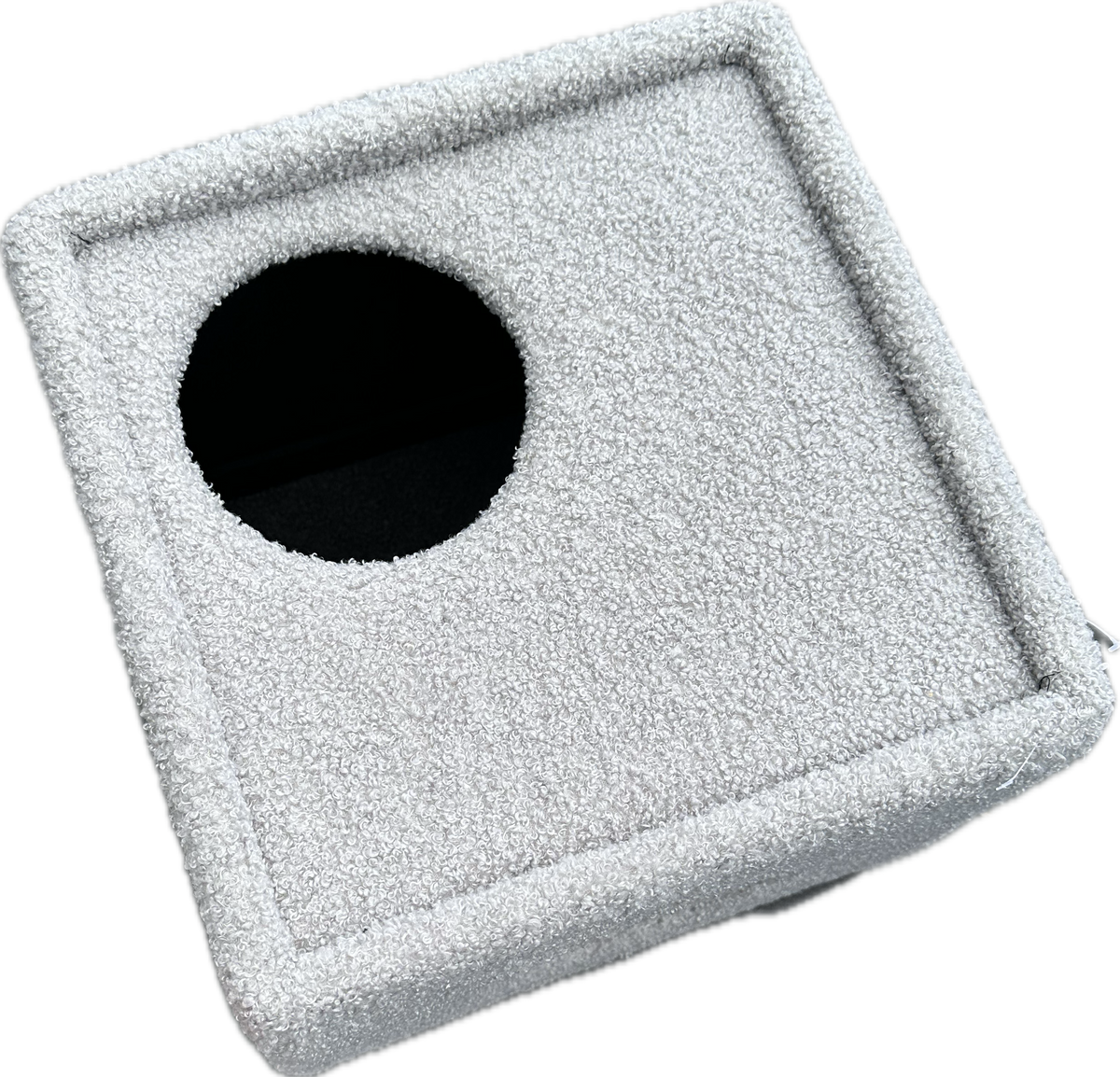 Torre Relax Bouclé Bicolor per Gatti – Cuccia con Tiragraffi e Vani