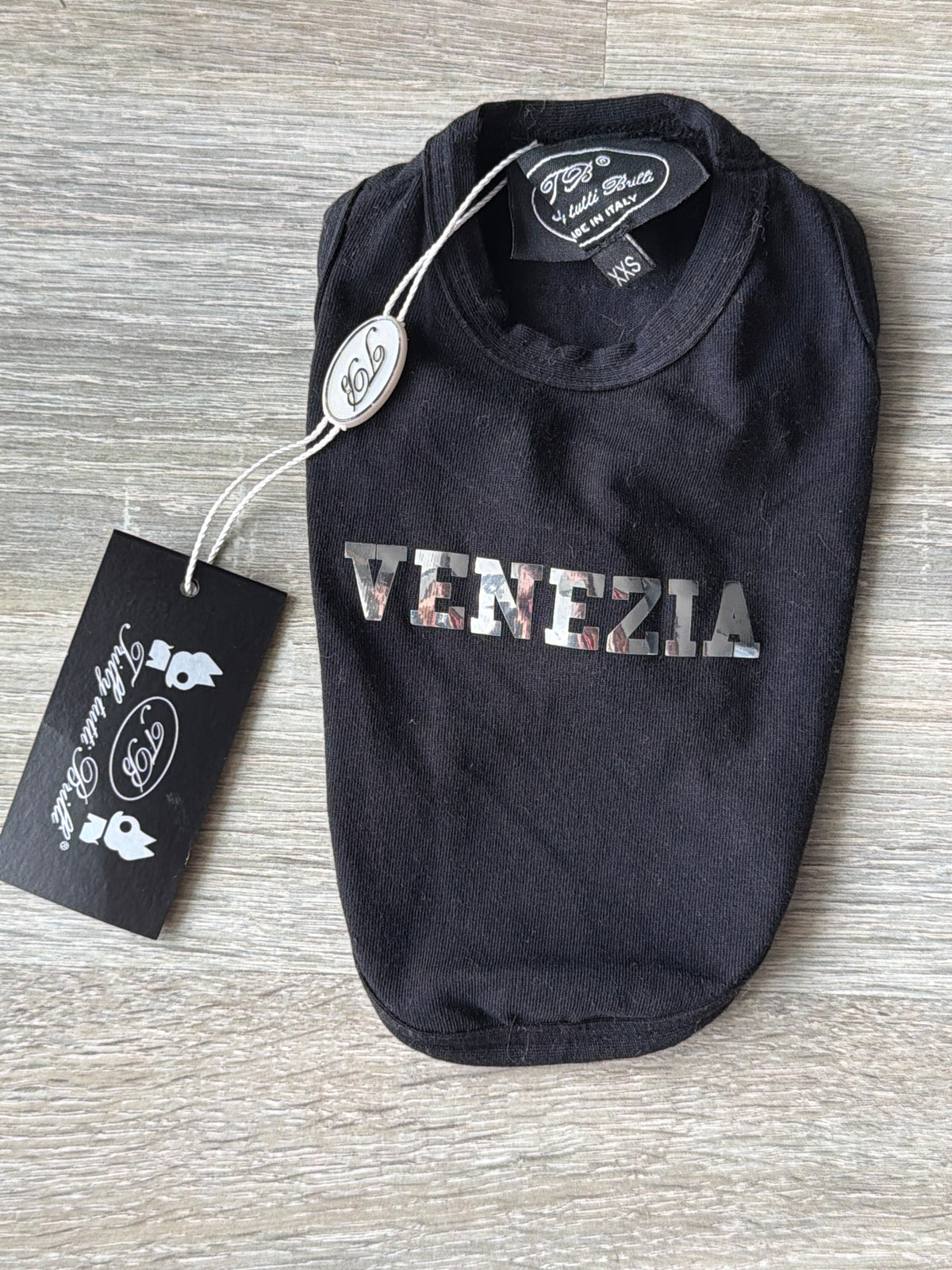 Canotta per Cani Venezia Nera – Taglia XXS - Trilly Tutti Brilli