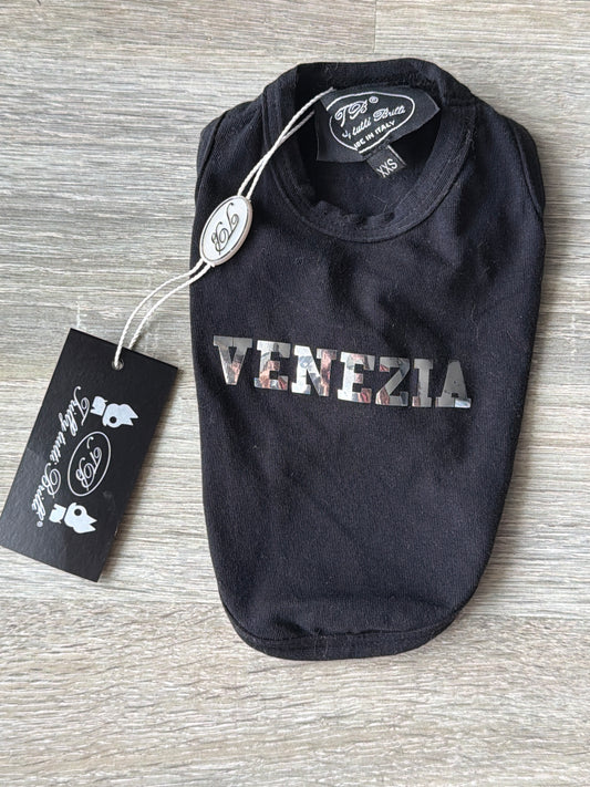 Canotta per Cani Venezia Nera – Taglia XXS - Trilly Tutti Brilli