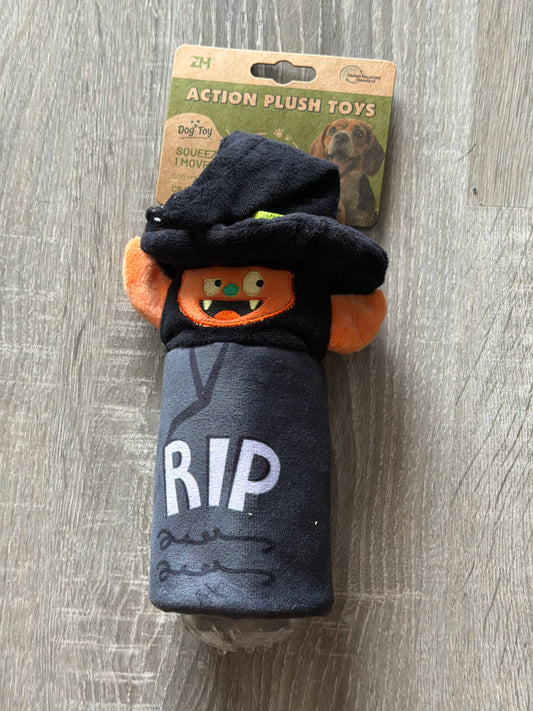 Gioco Halloween Zucca Streghetta RIP per Cani – Peluche Interattivo
