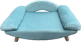 Carica l'immagine nel visualizzatore della galleria, Poltroncina Relax Azzurra per Cani e Gatti – Design Elegante con Schienale

