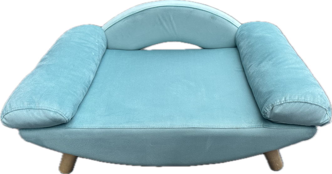 Poltroncina Relax Azzurra per Cani e Gatti – Design Elegante con Schienale